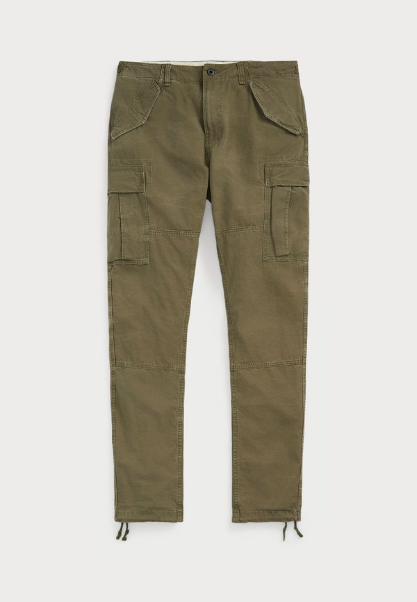 SLIM FIT CANVAS CARGO PANT - Cargo trousers - british olive4