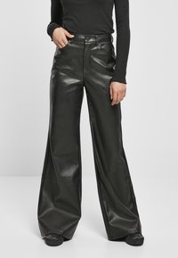 Urban Classics LADIES  WIDE LEG PANTS - Pantalon classique - black