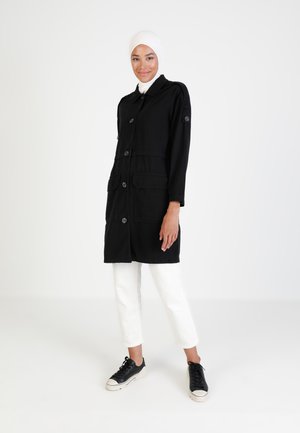 BUTTONED - Classic coat - black