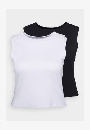 Even&Odd Curvy 2 PACK - Μπλούζα - black/white