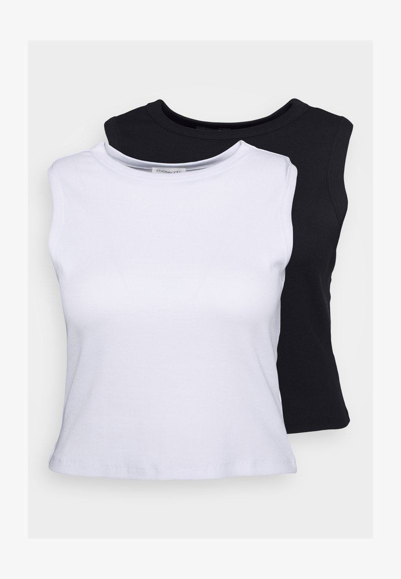 Even&Odd Curvy 2 PACK - Débardeur - black/white