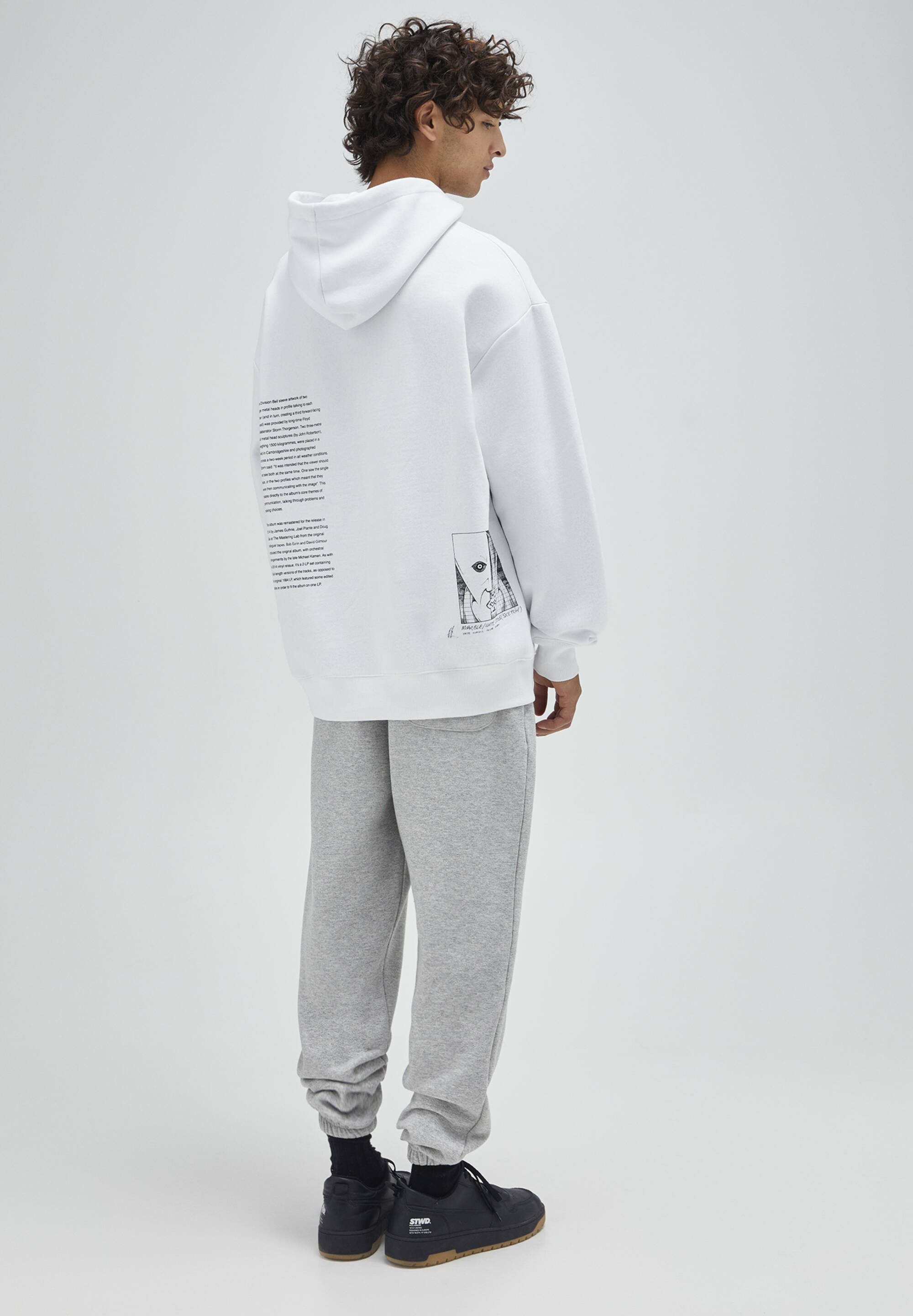 PULL\u0026BEAR Felpa con cappuccio - white/bianco - Zalando.it