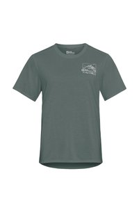 VONNAN GRAPHIC - T-Shirt sport - ridge leaf slate green