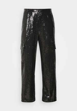 HUGO GRADY - Armijas stila bikses - black