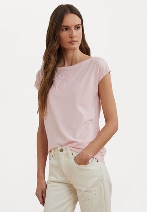 COTTON JERSEY T-SHIRT - T-shirts med print - hint of pink