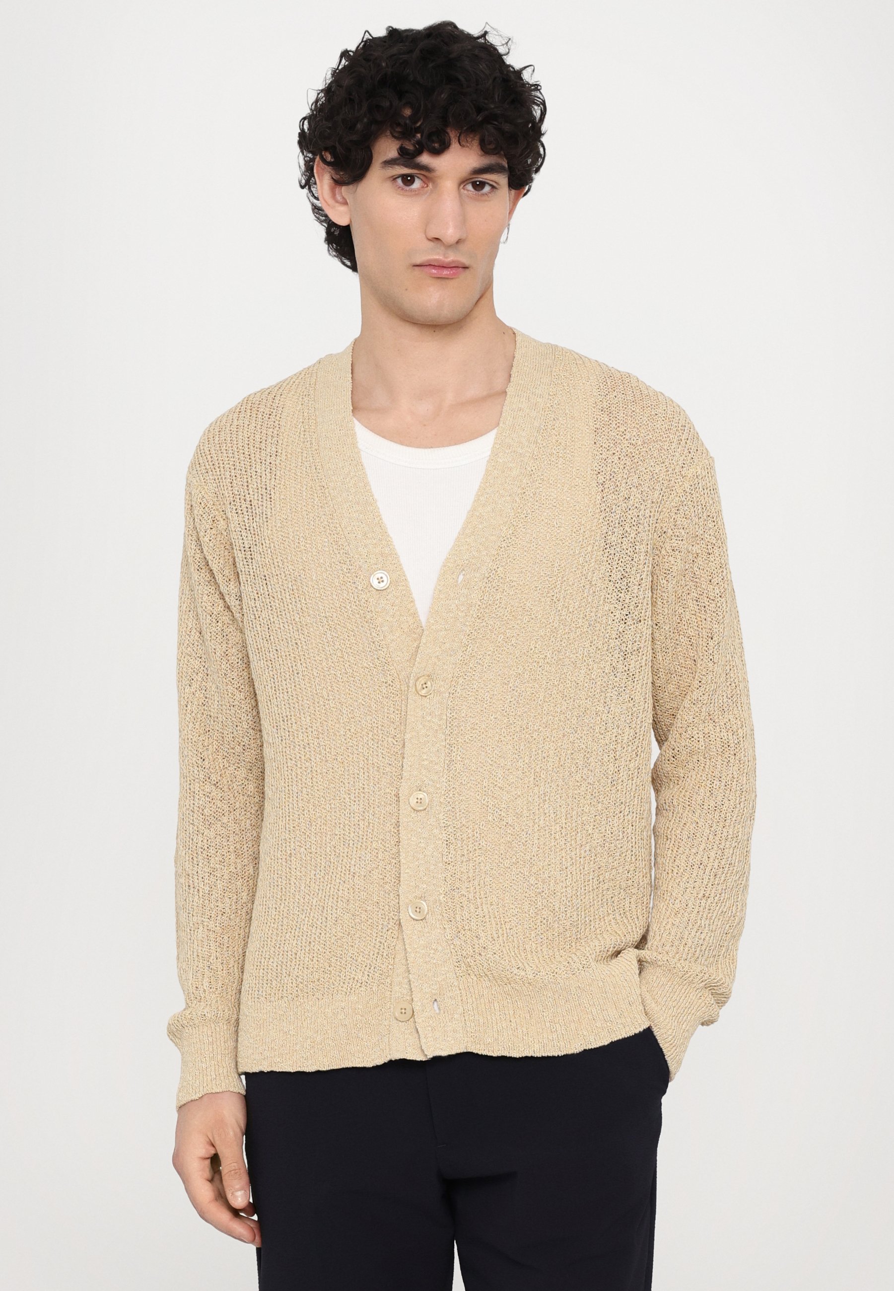NN.07 DWAYNE CARDIGAN - Cardigan - beige - Zalando.co.uk