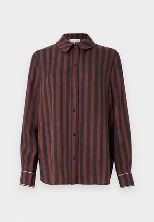 LONG SLEEVE SHIRT - Nööpidega pluus - navy/burgundy