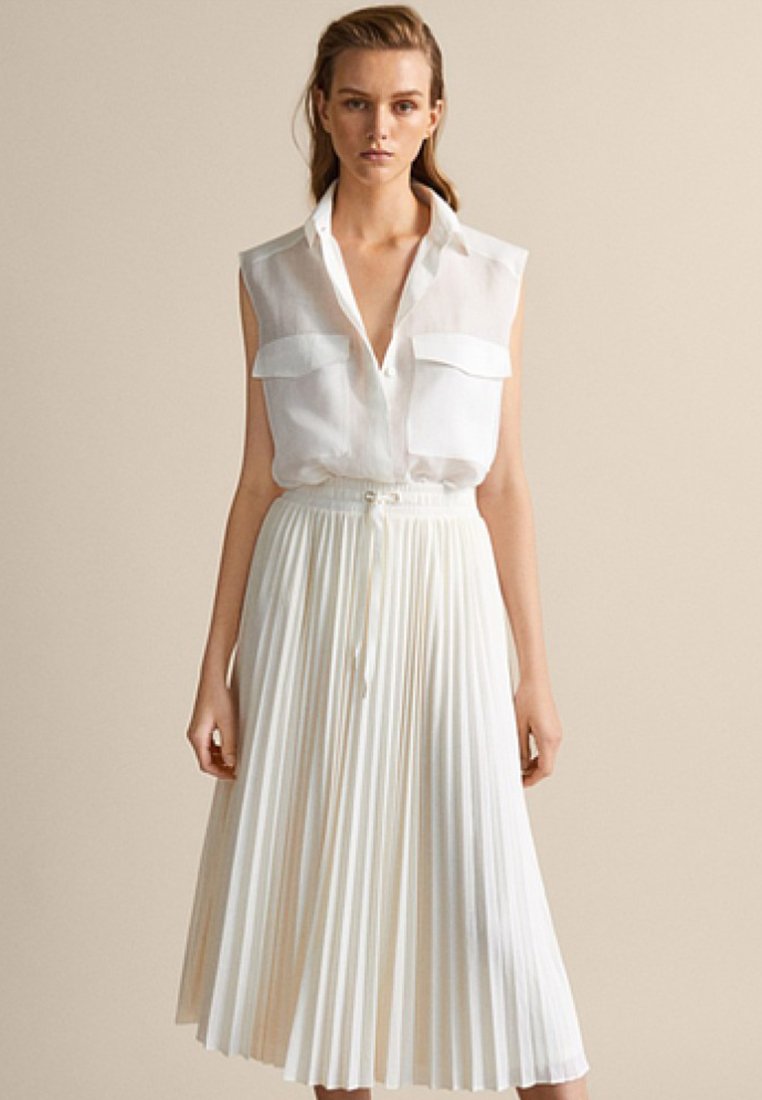 Massimo Dutti Veckad kjol beige Zalando.se Massimo Dutti Veckad kjol beige Zalando.se
