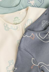 Next BEAR 3 PACK - Overal na spanie - mineral blue farm printed