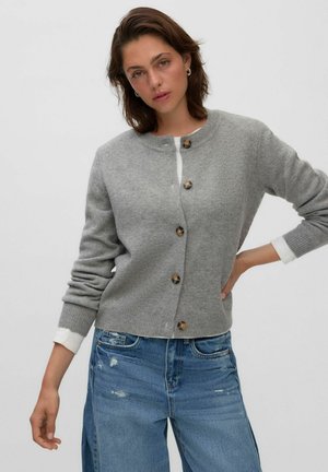 Vero Moda, CARDIGAN VMVANIA KNIT CARDIGAN - Gilet - medium grey melange