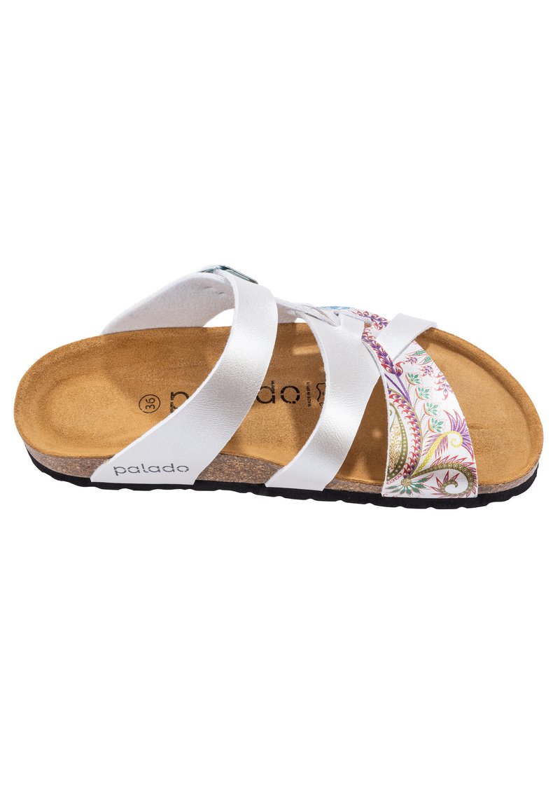 Damen Sneaker | Palado KRETA Pantolette flach white-rosa ornament/weiß - DT83821 Damen Sneaker | Palado KRETA Pantolette flach white-rosa ornament/weiß - DT83821