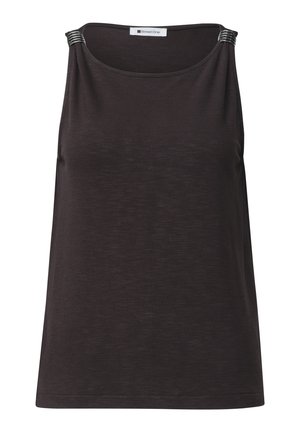 Street One, TOP MIT U-BOOT-AUSSCHNITT UND SCHULTERDETAIL - Top - espresso brown