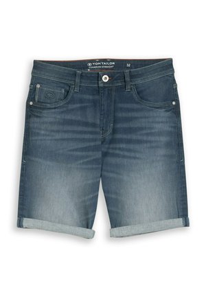 TOM TAILOR, TTMARVIN STRAIGHT JEANS SHORTS MIT STRETCH - Shorts di jeans - mid stone blue grey denim