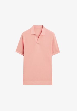 Massimo Dutti LIGHTWEIGHT V-NECK - Poloshirts - pink