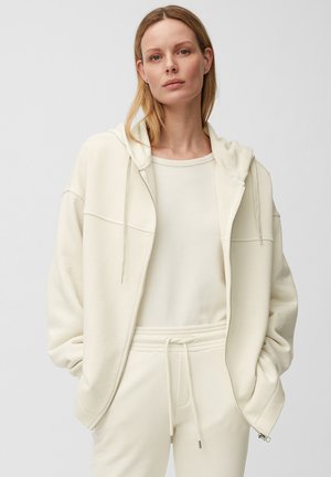 Zip-up sweatshirt - raw cream