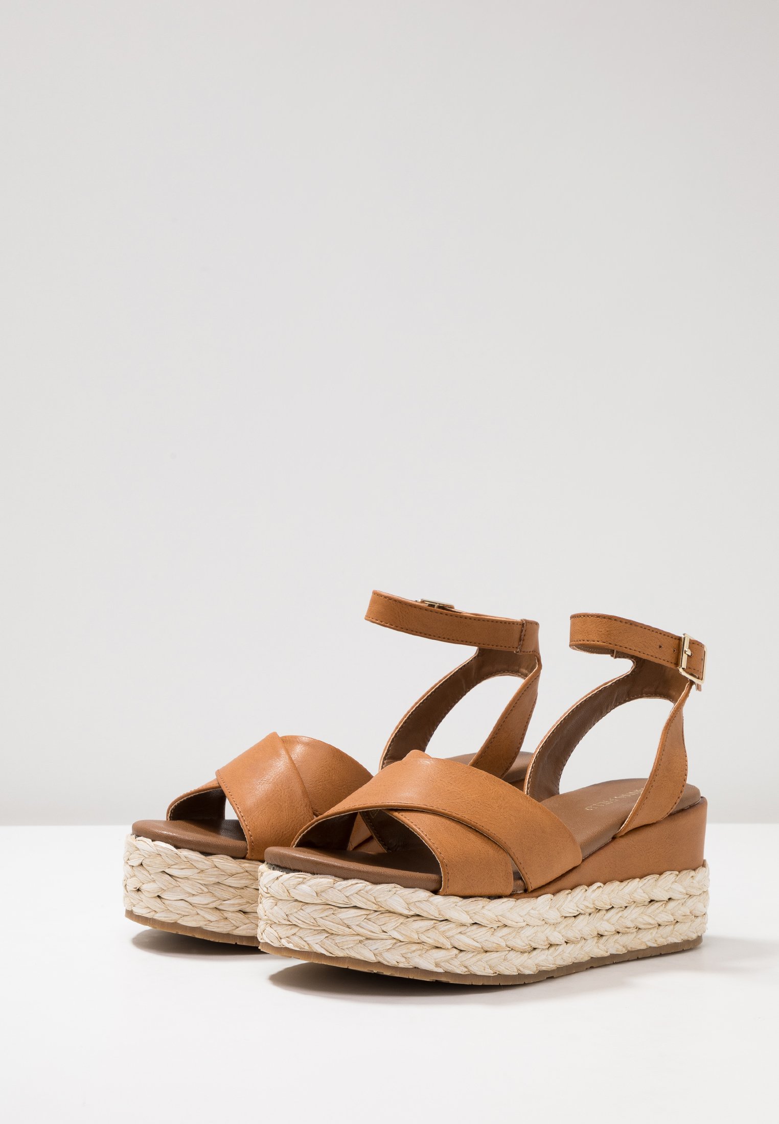 Anna Field Sandalen Met Plateauzool - Cognac fS13voAz