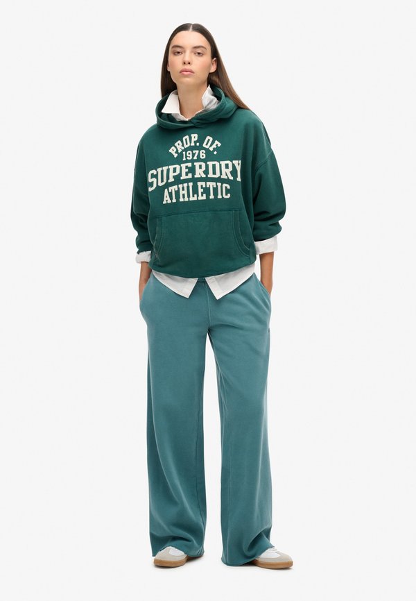 WASH STRAIGHT JOGGERS - Stoffhose - hydro dark turquoise