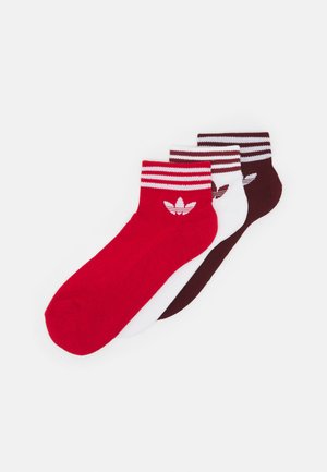 TREF UNISEX 3 PACK - Socks - white/collegiate burgundy
