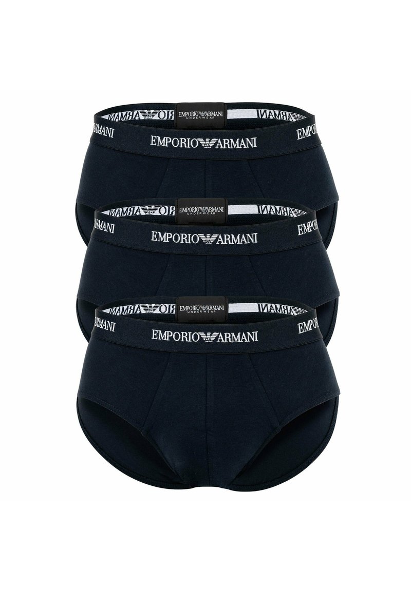 Svart bomullsunderklädeset med en märkes-elastisk midjeband. Tyget verkar slätt med en klassisk snittdesign och inga synliga mönster.