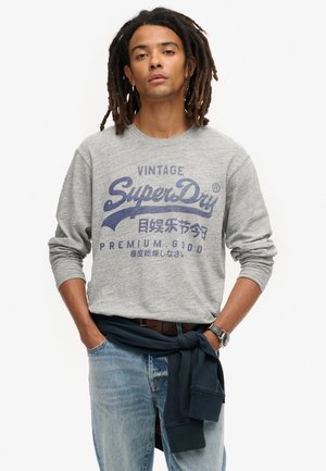 Superdry & Co GRAPHIC - Long sleeved top - athletic grey marl