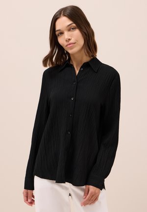 MIT STRUKTUR - Overhemdblouse - schwarz