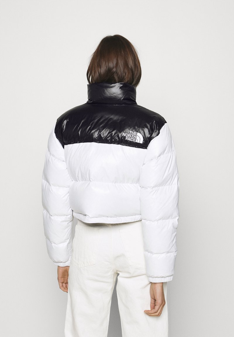 The North Face Nuptse Short Jacket Down Jacket White Black White Zalando Co Uk