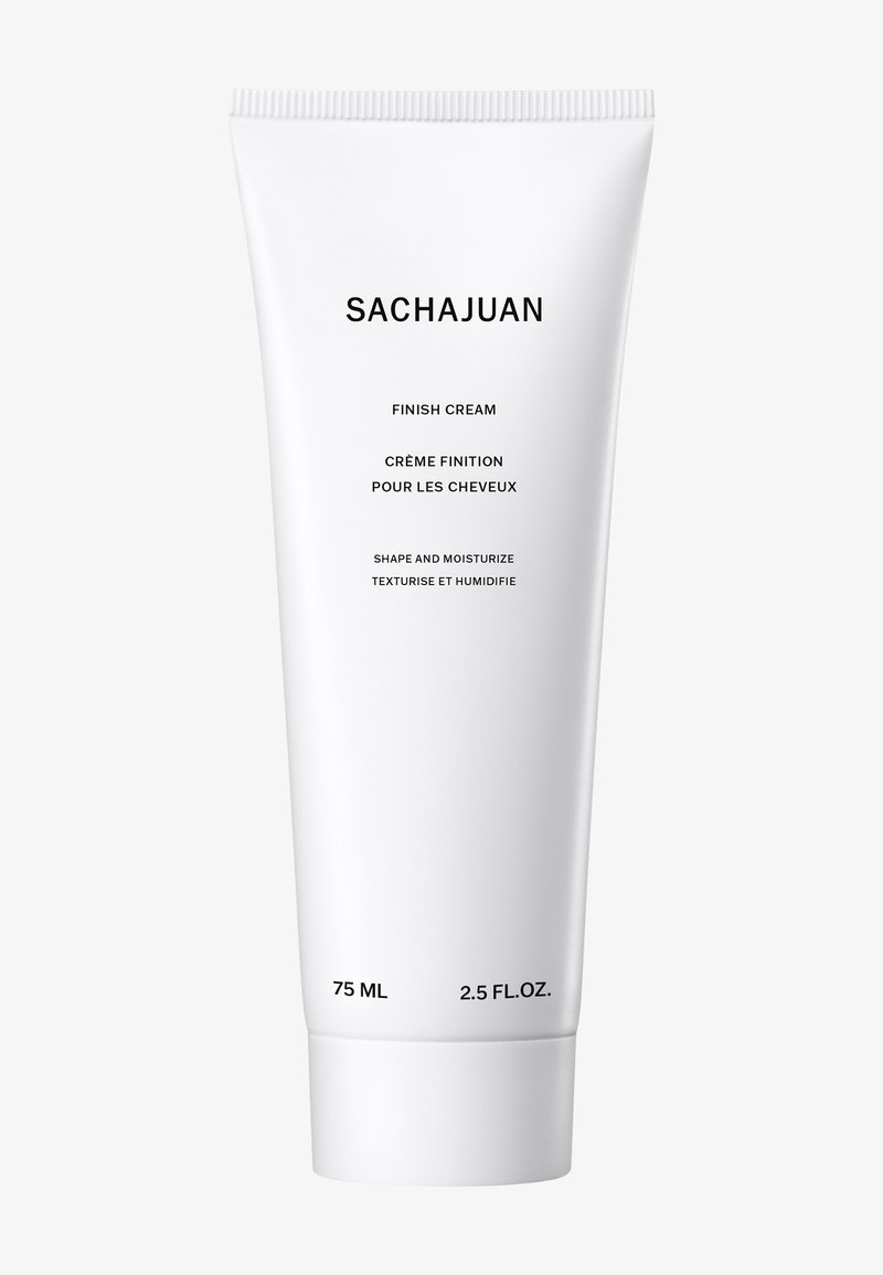 Crema de acabado SACHHAJUAN en un tubo blanco con tapa de rosca. Presenta texto negro que indica el uso del producto y el volumen (75 ml, 2.5 fl. oz.).