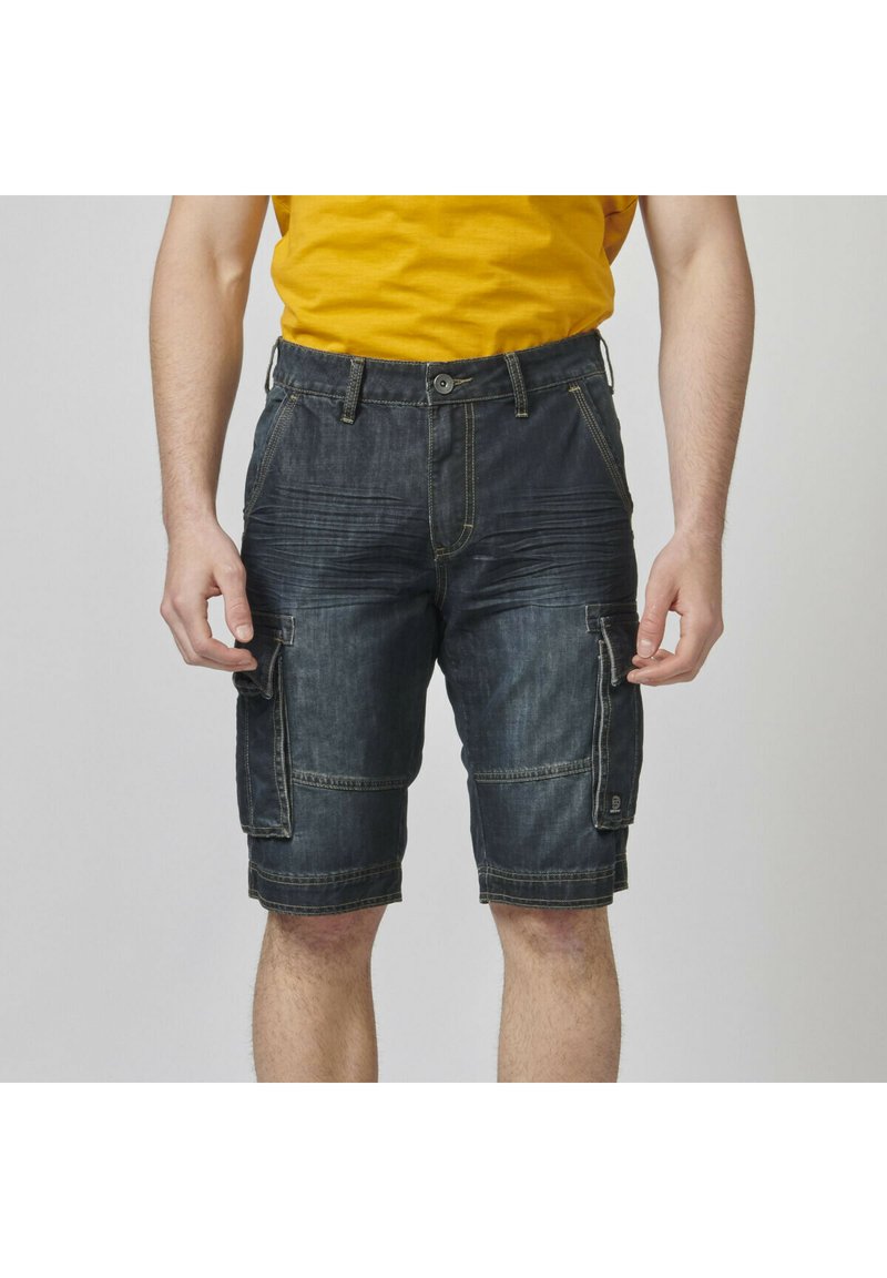 Pantalon Corto Mujer Vestir Shorts Mujer Acabado Vuelto Azul