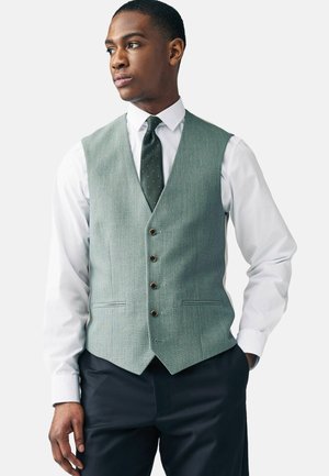 Next REGULAR FIT - TEXTURED - Suit waistcoat - green