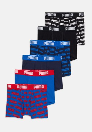 Puma BOYS EVERYDAY LOGO PRINT BOXERS 6 PACK - Pants - blue/red/black