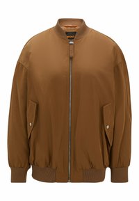Blouson BOSS En Cuir Pour Femme - Taille 36 - Coloris Kaki - Occasion Très Bon État