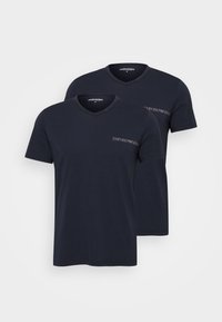 V NECK 2 PACK - Spodné tričko - blue