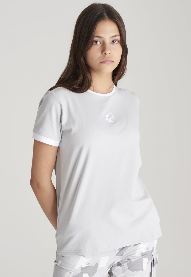 Kinder T-Shirts | SIKSILK RINGER T-Shirt basic grey/grau - RK34243 Kinder T-Shirts | SIKSILK RINGER T-Shirt basic grey/grau - RK34243