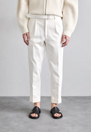 HUGO ITALIAN TWILL - Pantalon classique - white