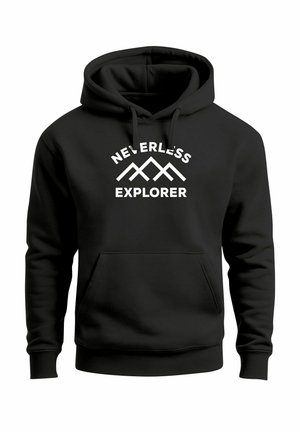 EXPLORER  MIT BERGMOTIV - Kapuzenpullover - schwarz