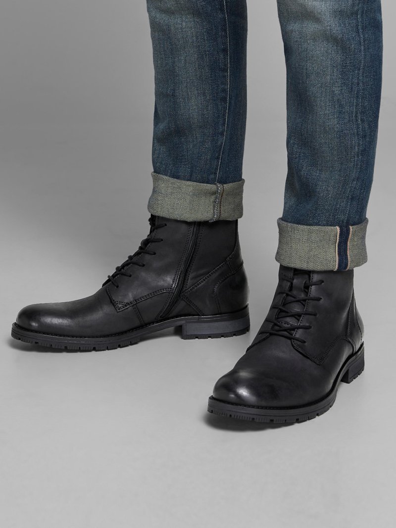 Jack & Jones - WORCA - Bottines à lacets - anthracite, Agrandir