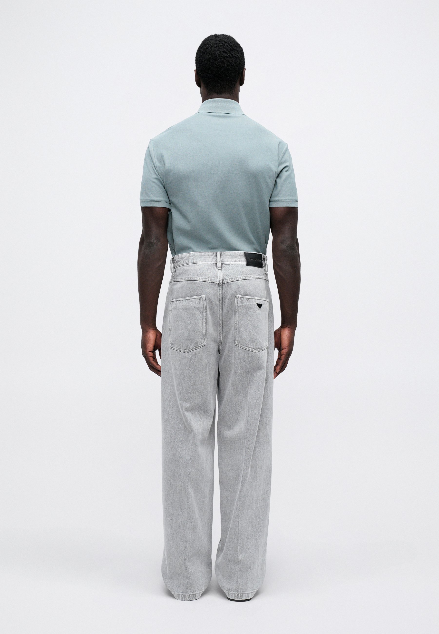 Emporio Armani POCKETS PANT - Relaxed fit jeans - light grey denim