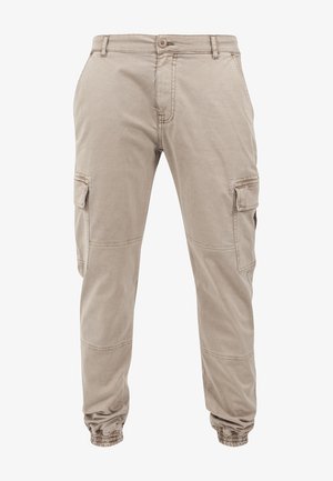 WASHED JOGGING - Cargo trousers - sand