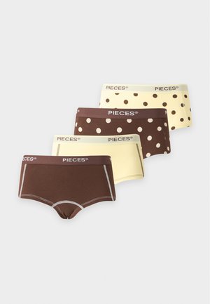 Pieces, PCLOGO LADY 4 PACK - Hipster - chicory coffee
