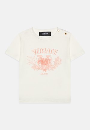 Versace LOGO TRESOR UNISEX - Camiseta estampada - bianco/rosa