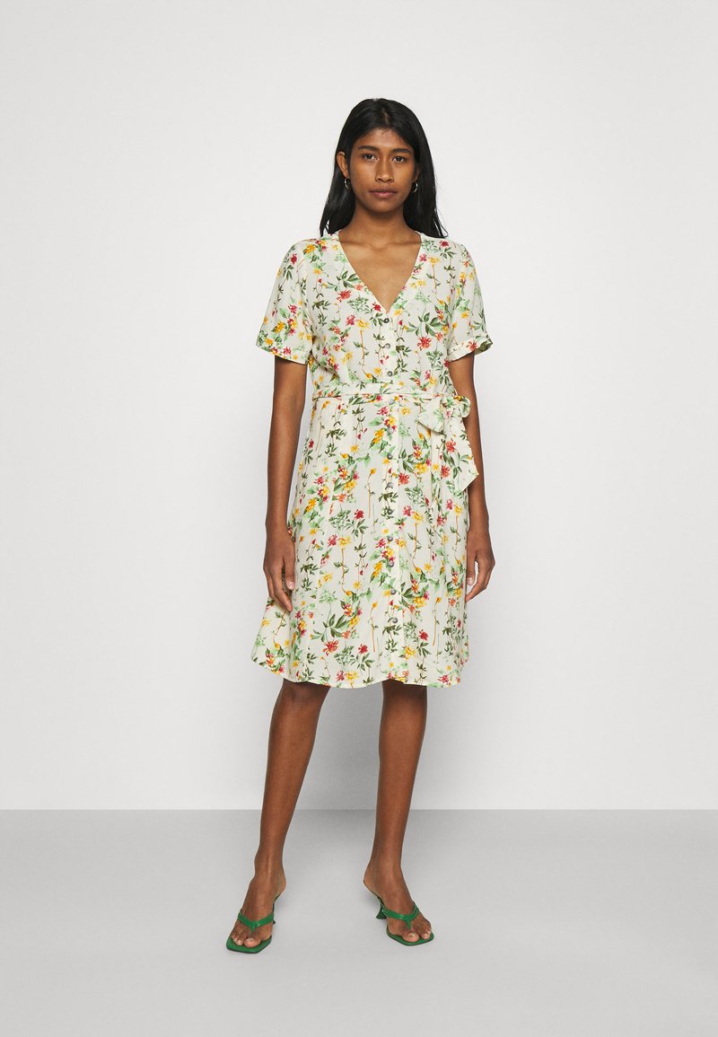 Object OBJLORENA SHORT DRESS - Vestido de dia - sandshell/alba