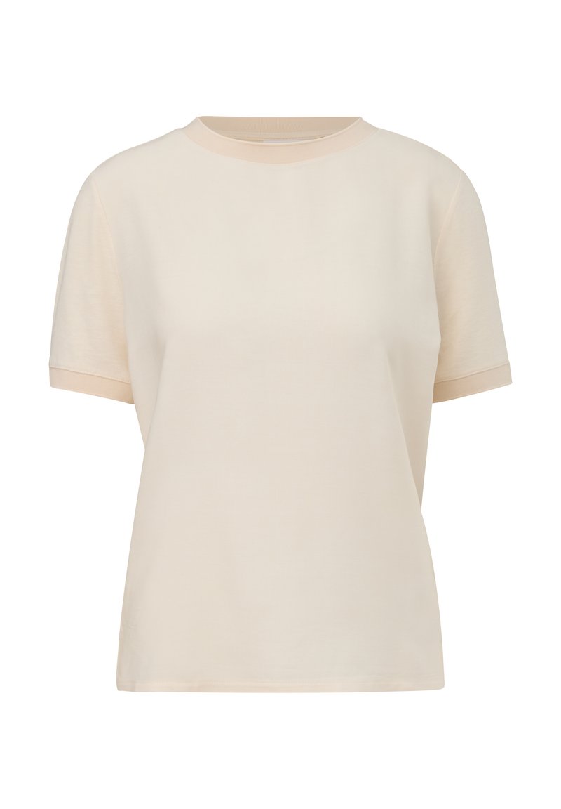 comma casual identity T-shirt basic zandkleur comma casual identity T-shirt basic zandkleur