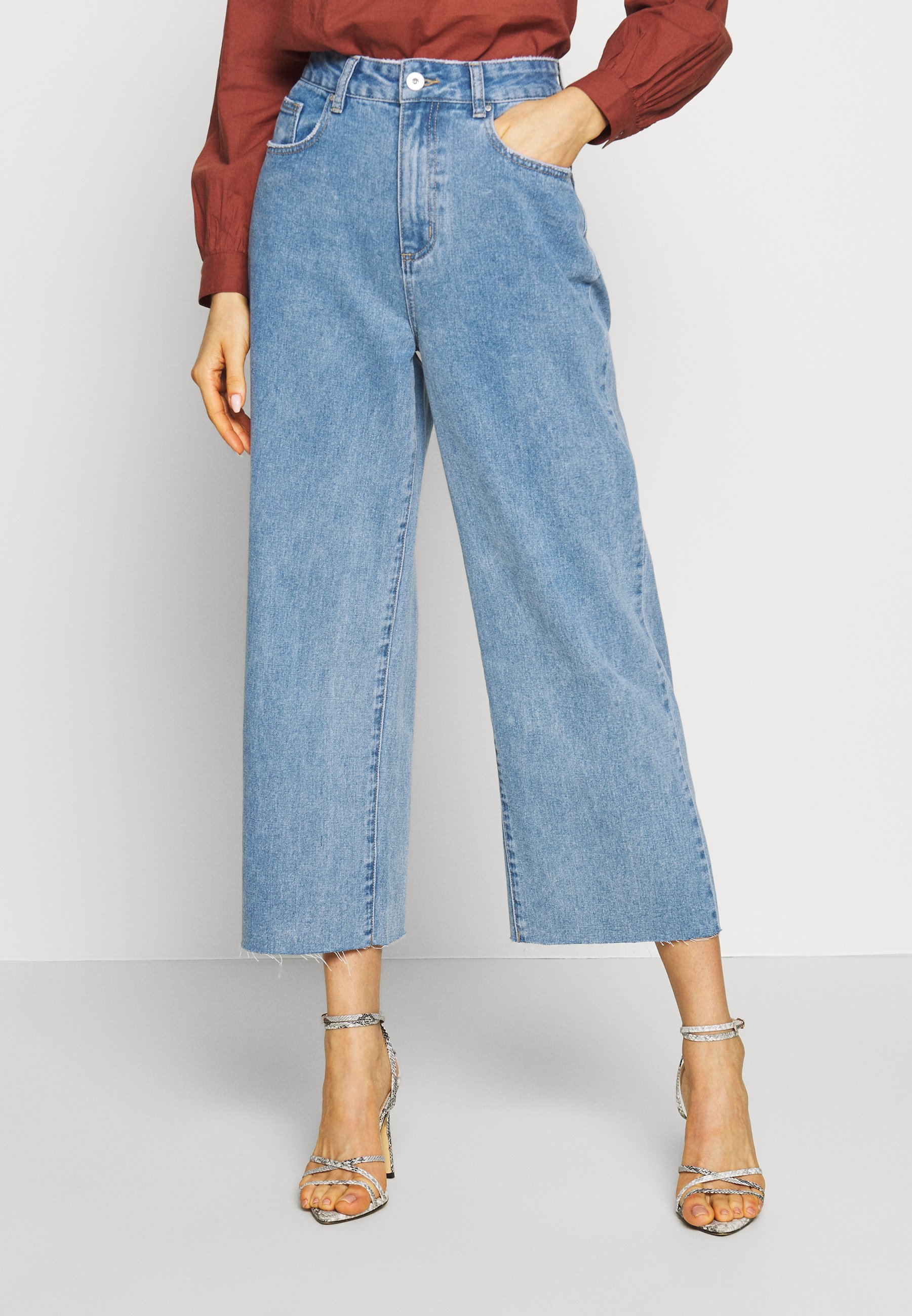 Cotton On HIGH RISE WIDE LEG - Jeans a sigaretta - stonewash  blue/lapislazzulo - Zalando.it