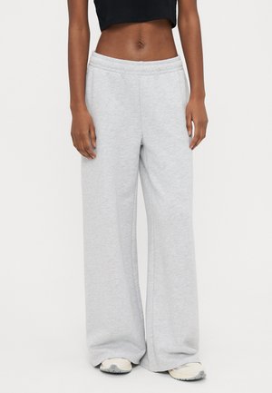 WIDE - Tracksuit bottoms - grey melange