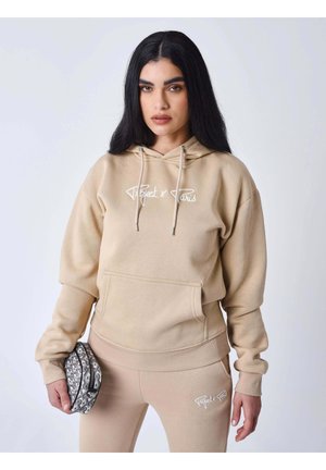 Felpa con cappuccio - beige