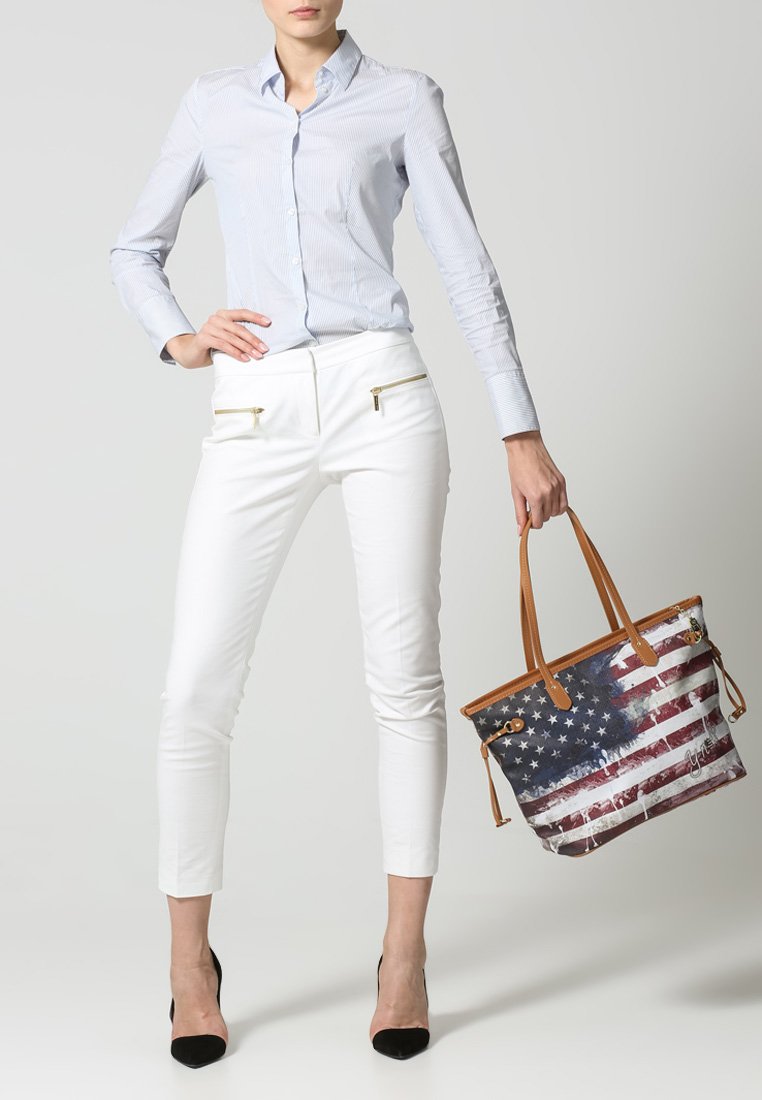 Y Not? Bolso shopping - usa print