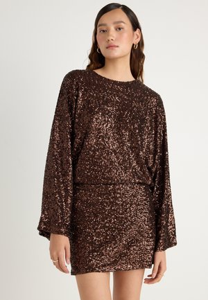 MINI DRESS - Koktel haljina / svečana haljina - dark brown