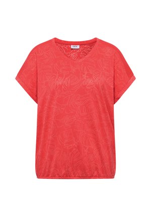 Cecil, T-SHIRT MIT TONALEM AUSBRENNERMUSTER - T-shirt imprimé - coral