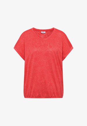 Cecil, T-SHIRT MIT TONALEM AUSBRENNERMUSTER - T-shirt imprimé - coral