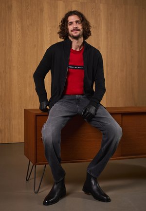 Tommy Hilfiger ESSENTIAL ZIP THRU - Kardigan - black